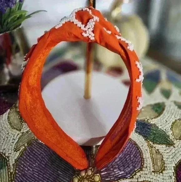 🍊🧡Beautiful beaded headband - Picture 1 of 3